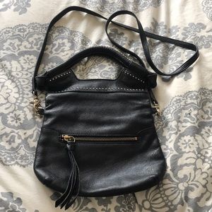 Foley + Corinna black leather crossbody
